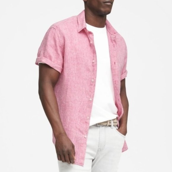 Banana Republic Other - TWO Banana Republic Linen Shirts, short sleeve, XL